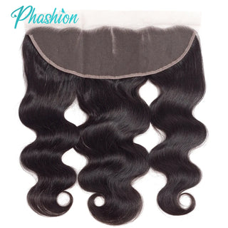 Phashion Ear to Ear 13X4 Lace Frontal Straight 4x4 5X5 Closure Only Body Wave Pre Plucked Swiss Transparent 100% Remy Human Hair