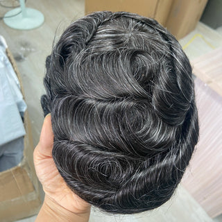 WDBY Beauty Full Lace Men’s Hair System – Remy Indian Human Hair Toupee for Men