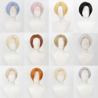 Short Cosplay Lace Front Wig Heat Resistant Multi-Color