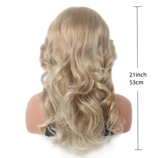 Wdbybeauty T-part HD Lace Front 60s 70s Blonde Wig Farrah Fawcett Wigs  Disco Synthetic Hair Long Curly Glueles Full Wigs for Women Lady