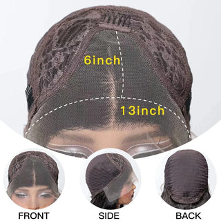 WDBY Beauty 13x6 HD Lace Front Straight Wig – Long Brown & Platinum Highlight Synthetic Wig