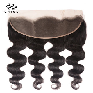 UNice Hair Body Wave 3 Bundles With Lace Frontal Closure 13x4 or 4x4 or 5x5 HD Lace Closure 100% Human Hair Bundles