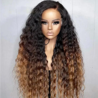 WDBY Beauty – Ombre Blonde 26-Inch Kinky Curly Lace Front Wig (180% Density, Glueless, Pre-Plucked with Baby Hair)