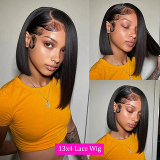 WDBY Beauty – Straight Bob HD Lace Front Wig (13x4 Glueless Human Hair Wig for Black Women)