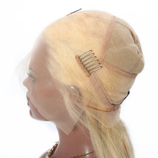 WDBY Beauty Silk Top Full Lace Wig – #613 Light Blonde Body Wave Remy Human Hair (Pre-Plucked, Full Hand-Tied)