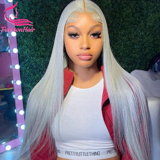 13x4 lace front wig silver grey 613 colors 13x6 HD clear lace front wig human hair wig for black women brazilian remy wig