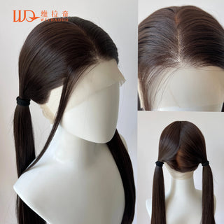 360 Black Lace Front Wig for Women 26inch Long Straight 13x4 HD Synthetic Lace Wigs for Daily Use Cosplay High Quality