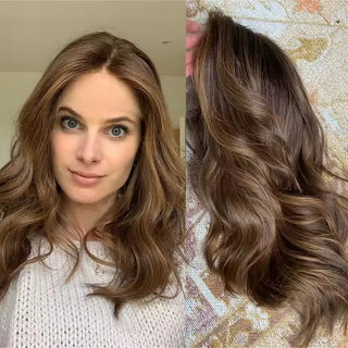 WDBY Beauty Luxury HD Lace Wig – Brunette Blonde Highlight Shoulder-Length Synthetic Wig