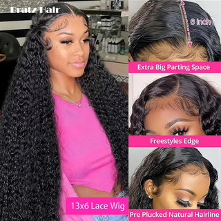 Water Wave 13x6 HD Lace Front Wig Human Hair Wig 360 13x4 Lace Frontal Deep Wave Glueless Wigs for Black Woman Human Hair Wigs