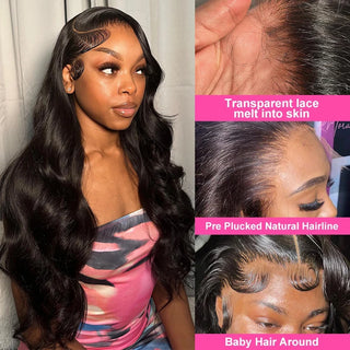 WDBY Beauty – 30–40 Inch Body Wave HD Lace Front Wig (13x4 / 13x6, Pre-Plucked with Baby Hair)