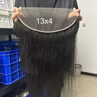 13x4 Lace Frontal Only Human Hair Straight 13x4 Transparent Lace Frontal Closure Ear To Ear Pre Plucked Brazilian Virgin Hair