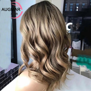 WDBY Beauty – Ash Blonde Highlight Body Wave Lace Front Wig (13x6 HD Lace Front / 360 Lace Frontal Human Hair Wig)