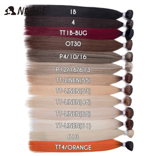 Straight Hair Extensions Bundles With Frontal Closure Synthetic Hair Bundles Salon Natural Hair Yaki Straight High Temperature