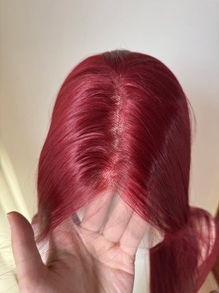 Wine Red Lace Front Wig for Women 26Inch Long Straight 13*4 Lace Wigs High Quality Synthetic Lace Wig Natural for Cosplay Peluca