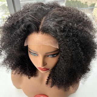 WDBY Beauty – “Millionaire Queen” Glueless Afro Kinky Curly Wig (5x5 HD Closure, 400% Density, Wear & Go Brazilian Human Hair