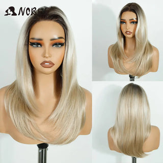 WDBY Beauty Ombre Brown Lace Front Wig – 20” Pre-Plucked 13x6 Wear & Go Wig