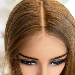 WDBY Beauty Ombre Dark Caramel Brown HD Lace Front Wig – 18” Pre-Plucked Synthetic Wig