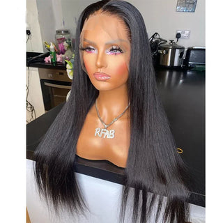 Wdbybeauty full Lace Front Human Hair Transparent Bon Straight Lace Front Wig Pre Plucked 360 Lace Frontal Wig Human Hair Wigs for Women
