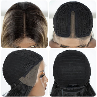 Synthetic Lace Front Wig Long Wavy 24" Body Wavy Hightlight Brown Long  Lace Wig For Women Lace Front Wig Cosplay Wig
