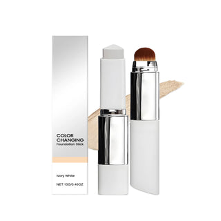 New 2-in-1 Color-Changing Foundation Stick Liquid Lightweight Moisturizing Brightening Foundation Color Changing For All Skin