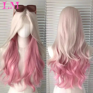 WDBY Beauty – LM Synthetic Long Lace Front Wig (Glueless, Pre‑Plucked Natural Hairline)