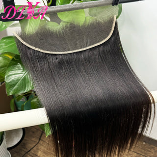 Bundles with 5x5 HD Lace Closure Double Drawn Bone Straight Raw Vietnamese Hair Bundles Virgin Hair Bundles with 13x4 Lace Front