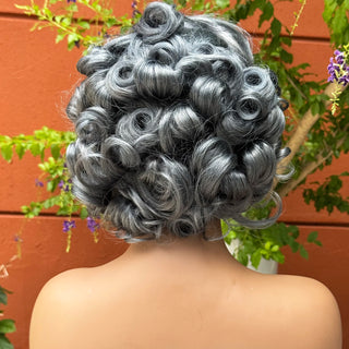 Wdbybeauty 13x4 Transparent Lace Frontal Wig 250% Density Short Bob Loose Wave Human Hair Wigs Bouncy Curly Hair Wigs for Black Women