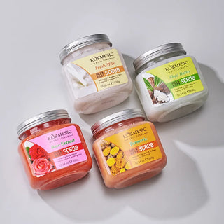 KORMESIC Turmeric Body Scrub Cream Facial Moisturizing Deep Cleansing Milk Rose Gentle Tender Face Exfoliation Skin Care Product