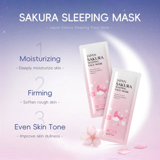 24pcs Sakura Skin Care Set Eye & Lip Masks Serum Nud Masks Cleanser Toner Essence Cream Moisturizing Smoothing Nourishing Beauty