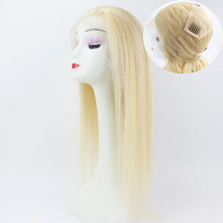 WDBY Beauty Silk Top Full Lace Wig – #613 Light Blonde Body Wave Remy Human Hair (Pre-Plucked, Full Hand-Tied)