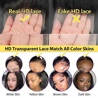 WDBY Beauty 30–40” HD Transparent Lace Front Wig – Brazilian Bone Straight Human Hair Wig