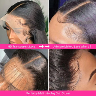WDBY Beauty 30–40” HD Transparent Lace Front Wig – Brazilian Bone Straight Human Hair Wig