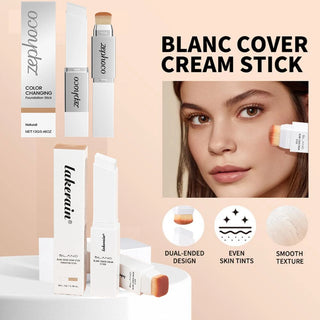 Two-in-one Color-changing Foundation Stick Lightweight Hydrating Brightening Matte Moisturizing Foundation Concealer Makeup