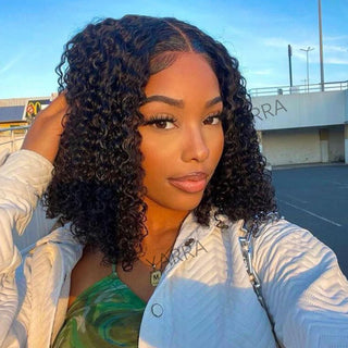 WDBY Beauty – Glueless Curly Bob Lace Wig (4x6 Deep Wave Closure Wig, Pre‑Plucked Brazilian Human Hair)