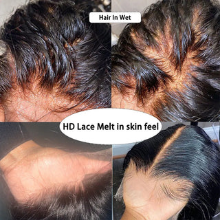 Newa Hair 100% Human Hair Closures 13x6 HD Lace Frontal Only Invisible HD Lace Melt Skin Natural Scalp Straight Raw Hair Closure