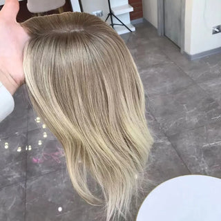 Highlight Wig Human Hair Brown Root Ash Blonde Lace Frontal Human Hair Full Lace Wigs Glueless 13x6 HDTransparent Lace Brazilian