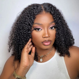 WDBY Beauty – Glueless Curly Bob Lace Wig (4x6 Deep Wave Closure Wig, Pre‑Plucked Brazilian Human Hair)