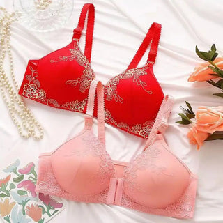 WDBY Beauty Seamless Lace Push-Up Posture Corrector Bra – Women’s Support & Gathering Bra
