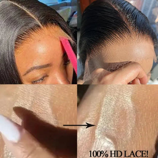 Single Knots Skinlike HD Lace Frontal 13X6 Human Hair Closures Pre Plucked Invisible HD Lace Free Part 5x5 HD Lace Closure Only