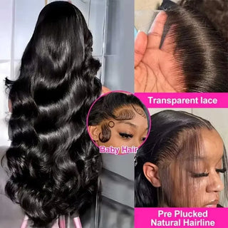 Body Wave Glueless Drawstring 360 Full Lace Wig Water Wave Human Hair Pre Plucked Hd 13x6 Lace Frontal Wig 5x5 Wear Go For Women