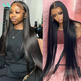 WDBY Beauty 30–40” HD Transparent Lace Front Wig – Brazilian Bone Straight Human Hair Wig