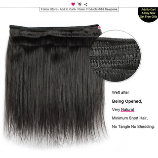 Ishow Straight Hair Bundles with Closure Transparent Lace Closure with Bundles Brazilian Human Hair Weave Bundles with Closure