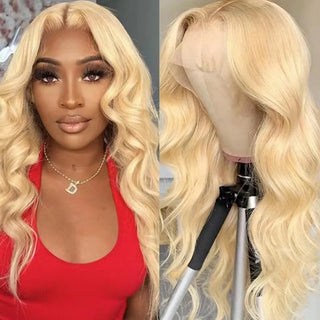 WDBY Beauty – Synthetic Body Wave Lace Front Wig with Mid‑Parted Bangs (18 inch / 28 inch for Black Women and Girls)