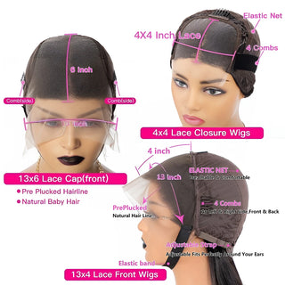 Water Wave 13x6 HD Lace Front Wig Human Hair Wig 360 13x4 Lace Frontal Deep Wave Glueless Wigs for Black Woman Human Hair Wigs