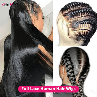 Wdbybeauty 30 Inch Full Lace Human Hair Wig Long Straight Lace Front Wigs 13x6 13x4 Lace Frontal Pre Plucked for Women Hair Extensions