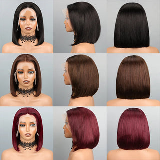 WDBY Beauty – Straight Bob HD Lace Front Wig (13x4 Glueless Human Hair Wig for Black Women)