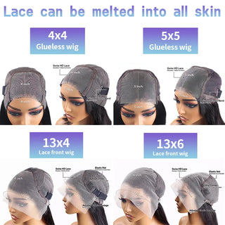 WDBY Beauty – Glueless Bone Straight HD Lace Front Wig (4x4 / 5x5 / 13x4 / 13x6 Transparent Brazilian Human Hair)