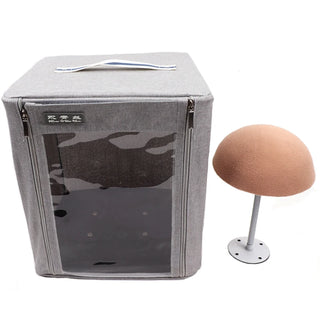 Wig Package Box For Toupee Closure Frontal M Size Hair Bag Wigs Storage Box With Display Stand And Half Head Top Hair Boxes