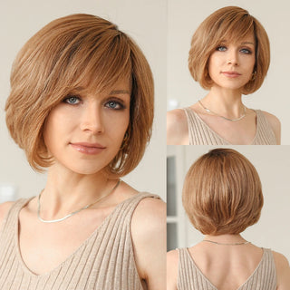 WDBY Beauty – Ombre Blonde Layered Bob Hand‑Tied HD Lace Front Wig (100% Remy Human Hair)