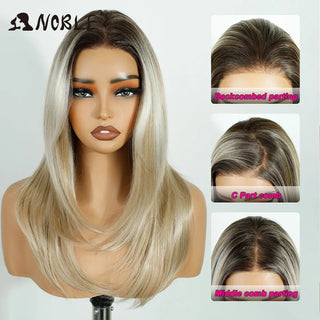 WDBY Beauty Ombre Brown Lace Front Wig – 20” Pre-Plucked 13x6 Wear & Go Wig